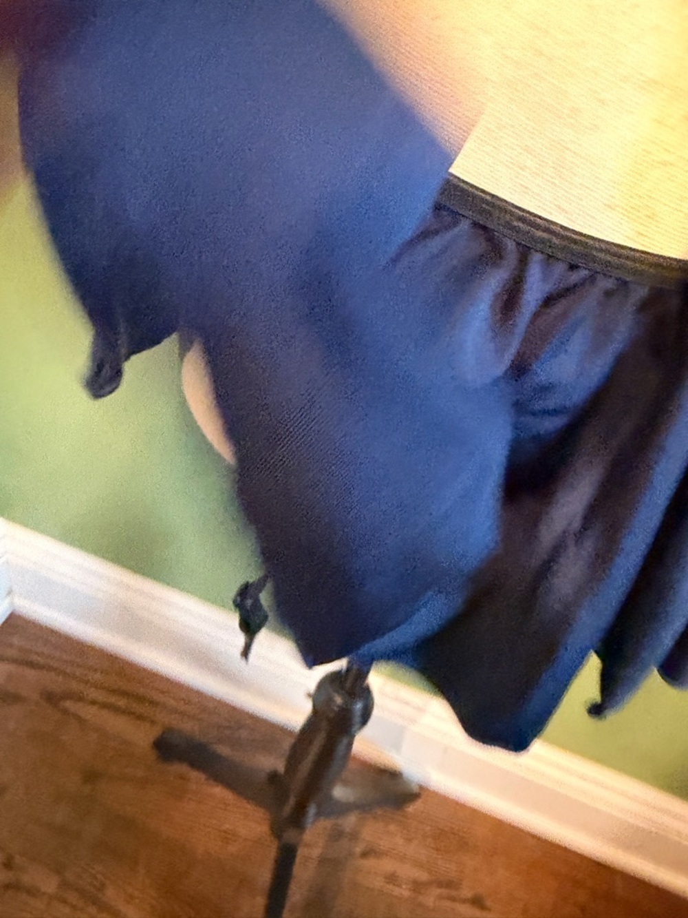 SHEIN Navy Blue Two-Piece Tie Front Crop Top and Mini Skirt Set - Picture 2 of 10